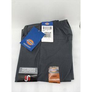 Dickies Classic Flat Front Charcoal Gray Size 4 Pants Youth